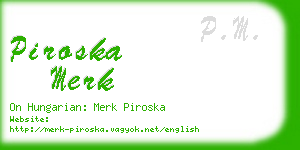 piroska merk business card